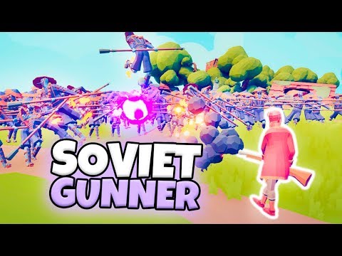 SOVIET GUNNER VS EVERY FACTION | TABS MODDED GAMEPLAY