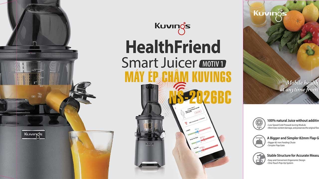 Máy ép chậm thông minh hiệu Kuvings NS-2026BC [MOTIV1] Feature