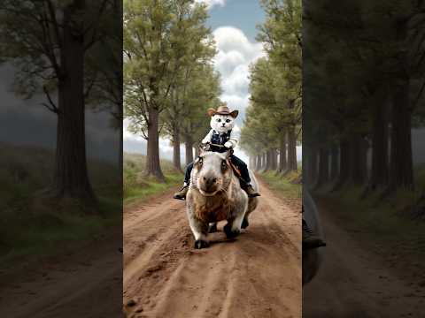 Cow-cat going for a fight. #shortsfeed #funnyanimal #viralvideo #funnyvideo #catvideos #cat #cats