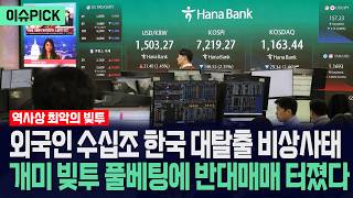 [이슈PICK] 외국인 수십조 한국 대탈출 비상사태... 개미 빚투 풀베팅에 반대매매 터졌다 / 사건텔러