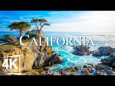 Flying Over California 4K • Diverse Landscapes and Iconic Attractions of the Golden State
