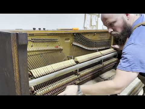 1910 Thompson Clean Out Action Removal Tutorial Key Side Cleaning Tutorial Piano Technician