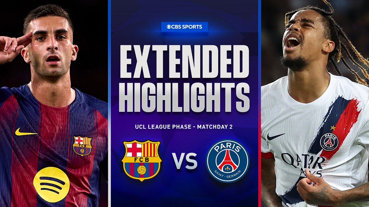Barcelone - PSG : résumé détaillé | UCL League Phase MD 2 | CBS Sports Golazo