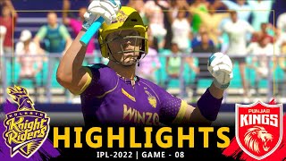 IPL - 2022 | 8th Match Highlights | Kolkata Knight Riders Vs Punjab Kings | #KKRvsPBKS