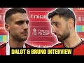 BRUNO FERNANDES INTERVIEW & DIOGO DALOT REACTION | Manchester United 2-1 Manchester City