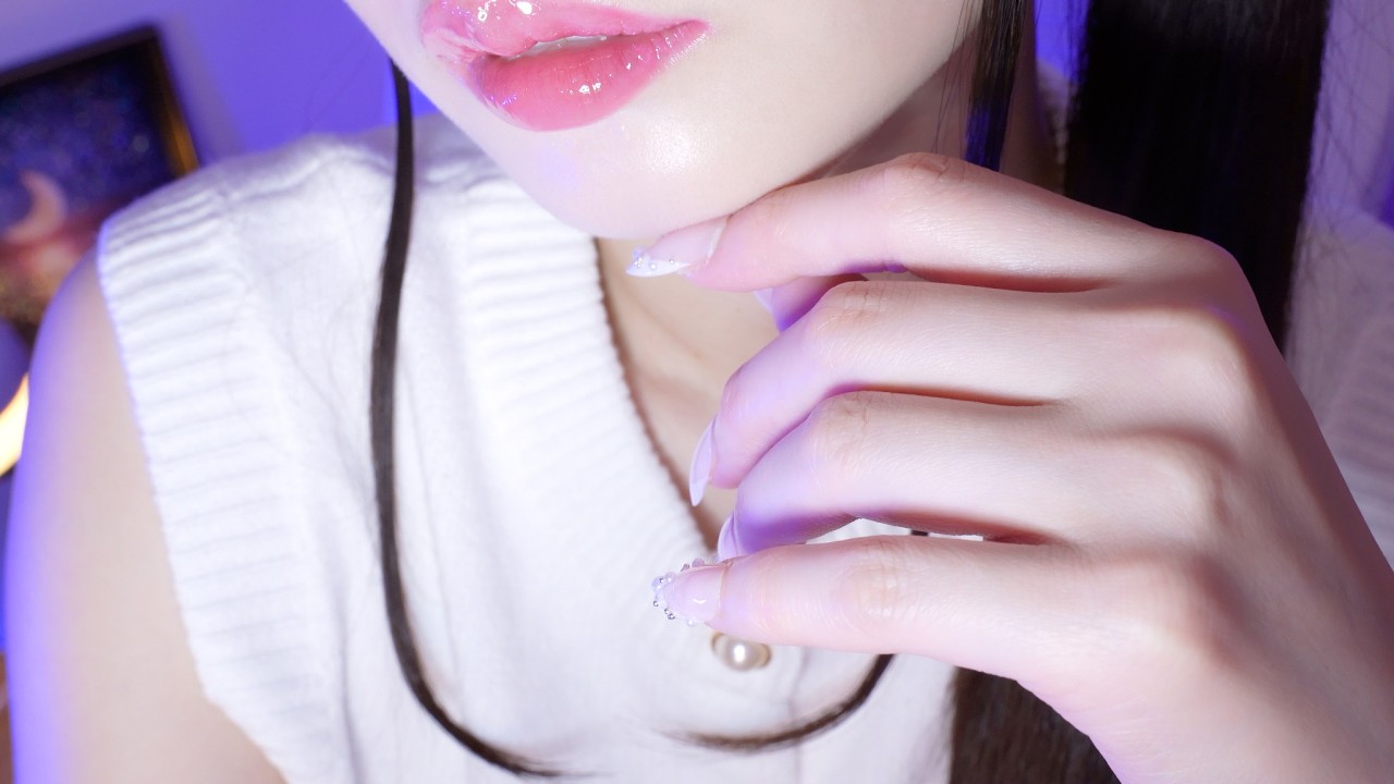 ASMR Up Close Inaudible Whispers with Gentle Hand Movements