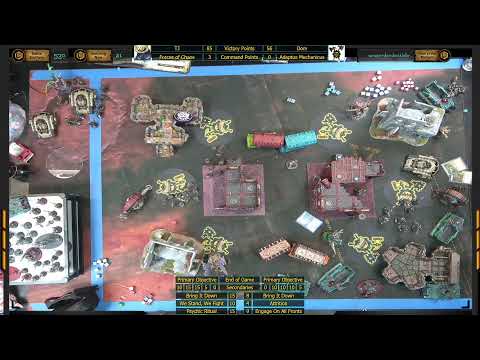 40k 9th Ed Live - TJ Lanigan (chaos) vs Dom (admech)