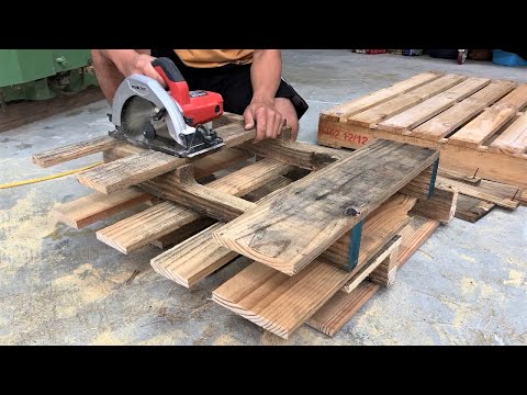 Amazing Design Ideas Woodworking Project From Pallet // Build A Outdoor Chair From Old Pallets - DIY