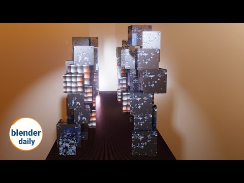 Project SciFi Reactor: The crate piles [2/9] | Blender Geonodes Daily, tip 96