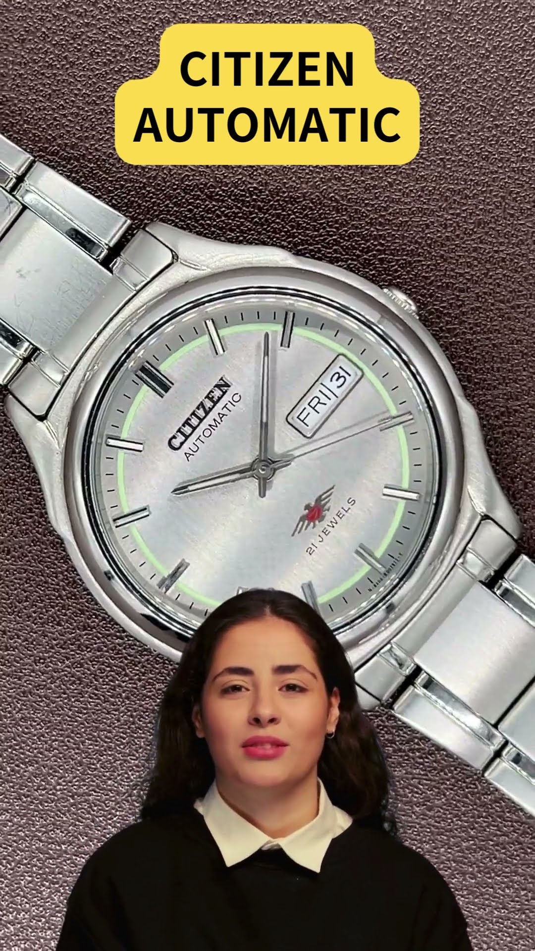 JA-2857| シチズン オートマチック 21石 4-R15569 SS シルバーダイヤル