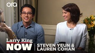 The Walking Dead: Steven Yeun & Lauren Cohan on Chemistry & Fate of their Characters video