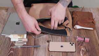 Лаконичная вместительная сумка для женщин из натуральной кожи Grande Pelle 11696 бежевая