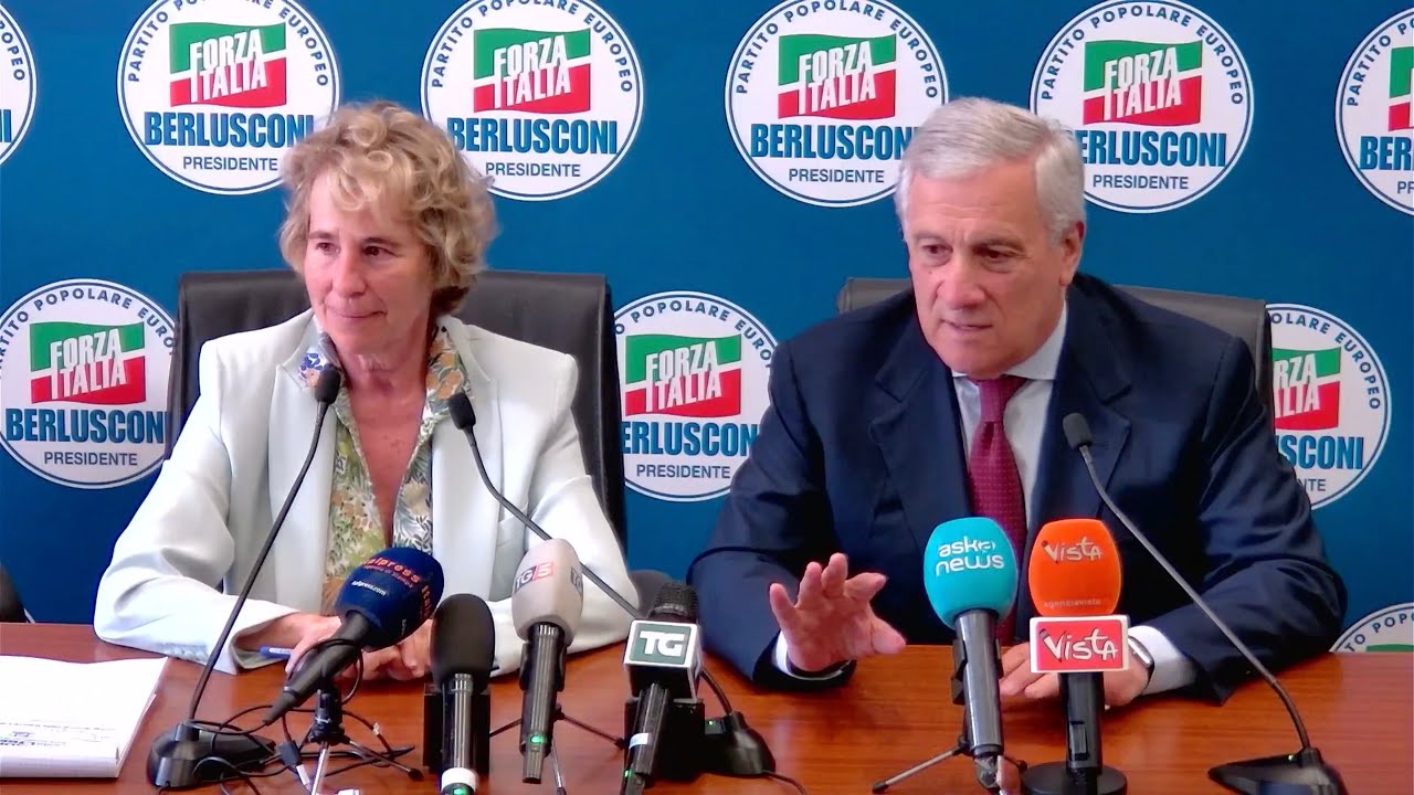 TAJANI E CRAXI IN CONFERENZA STAMPA A 2 ANNI DALLA SCOMPARSA DI SILVIO BERLUSCONI