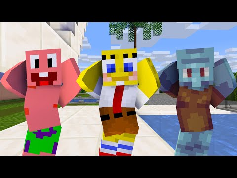 MONSTER SCHOOL : CHICKEN WING MEME SPONGEBOB, PATRICK, SQUIDWARD - MINECRAFT ANIMATION