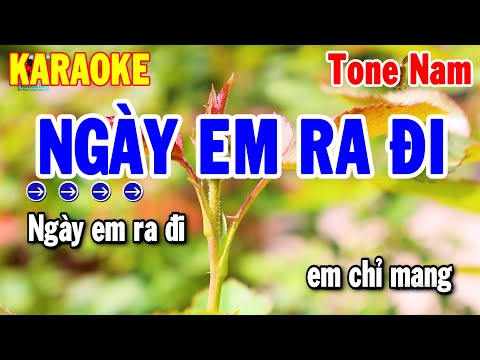 Karaoke Ngày Em Ra Đi Tone Nam Nhạc Sống Cha Cha Dễ Hát | Thanh Hải