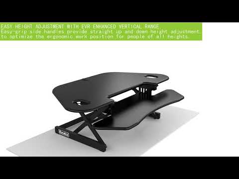 Rocelco CADRT-46- Sit Stand Corner Desk Riser