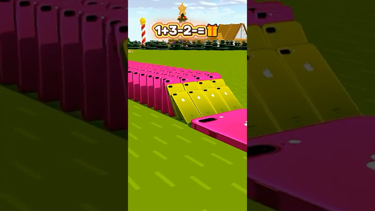 3…2…1! 10,000 iPhones Start the Ultimate Domino Crash! ⚡ #shorts