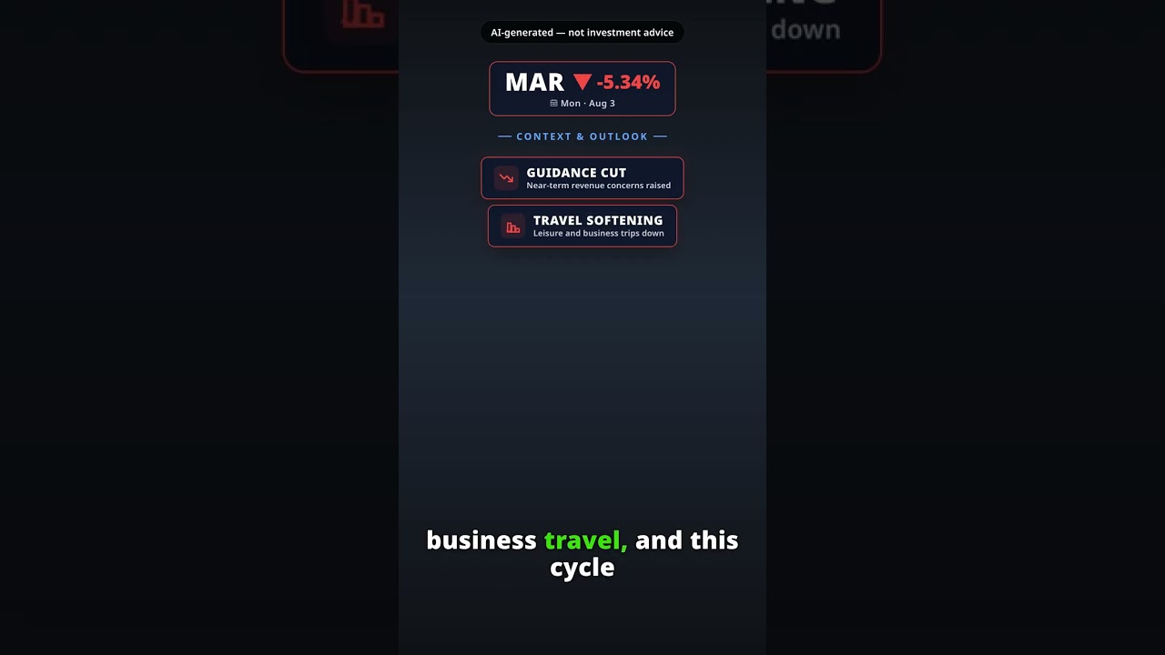 ¿Por qué cae la acción de Marriott International hoy? MAR -5.34%