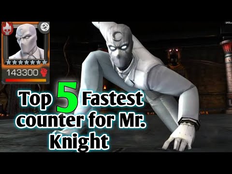 Top 5 fastest Solo counters for Mr. Knight | MCOC 
