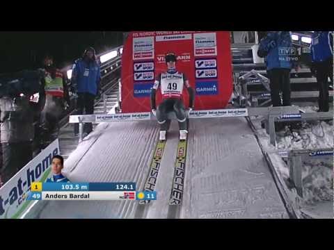 Anders Bardal 100 m - II seria - MŚ Predazzo Trampolino Dal Ben 2013 - K95 - 23.02.2013