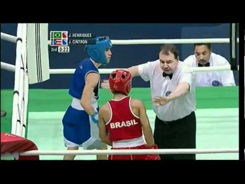 Fly (52kg) Final - Henriques (BRA) vs Cintron (PUR) - 2012 American Olympic Qualifying Event