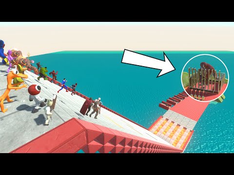 Epic Lava Jump Challenge - Superhero VS Creepy Monster - Who Can Rescue Red King Kong?