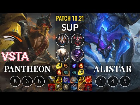 HLE Vsta Pantheon vs Alistar Sup - KR Patch 10.21