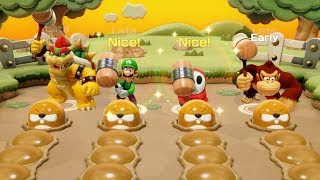 Super Mario Party - Challenge Road - Chestnut Forest All Minigames - Unlock Diddy Kong