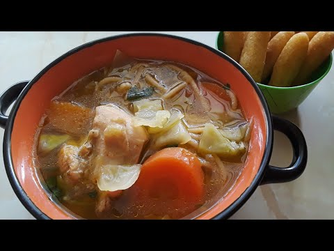 Puerto Rican Style Chicken Noodle Soup