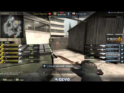 E-Frag.net vs Team Dignitas Game 2 (CEVO-P CS:GO Season 8) - Misled & Metuz