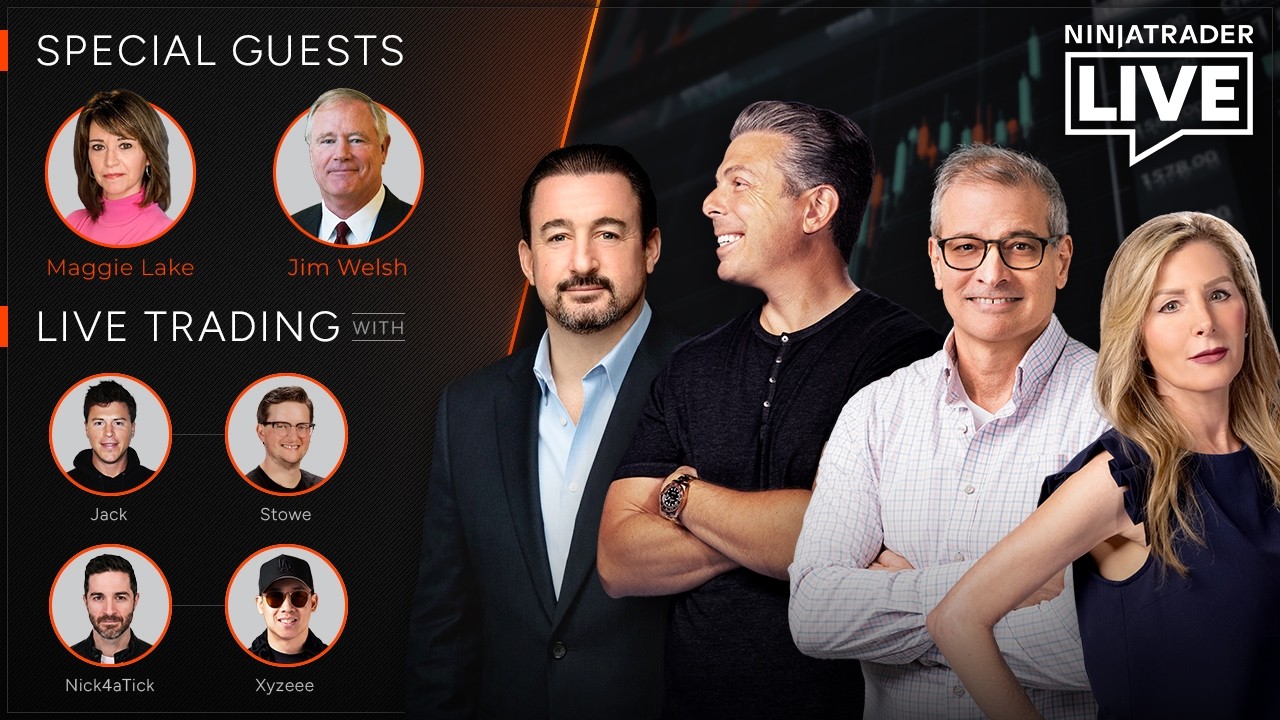 NinjaTrader Live | Futures Trading + Market Analysis | Jim Welsh, Jack + Stowe, Nick + Xy (4/23/26)