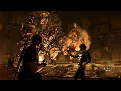 RESIDENT EVIL 4 REMAKE PLAYTHROUGH - Part 18 - DOUBLE GIGANTES BOSS FIGHT