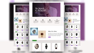 Sliding text animation with html css | E-commerce website project part-2 | HTML & CSS.