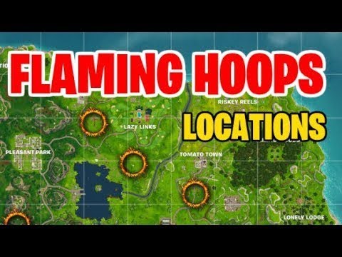 Fortnite Flaming Hoop Fire Ring Locations Week 4 Challenge - 