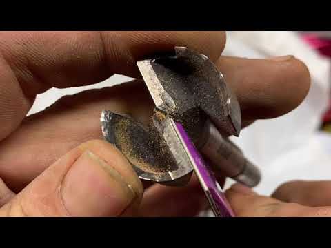 How to sharpen  a Forstner bit