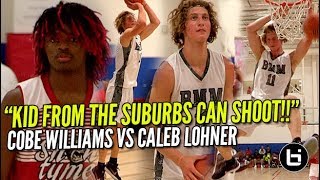 "KID FROM THE SUBURBS CAN SHOOT! Cobe Williams Vs Caleb Lohner Highlights