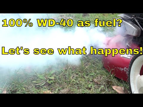 Will a Gas Engine Run on WD-40?  Let's find out!