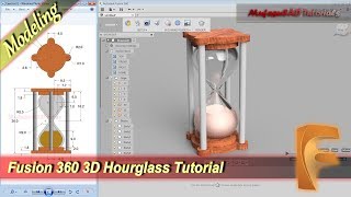 Fusion 360 Design Hourglass 3D Modeling Tutorial