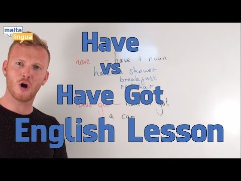 Have vs Have Got English Grammar Lesson Pre Intermediate