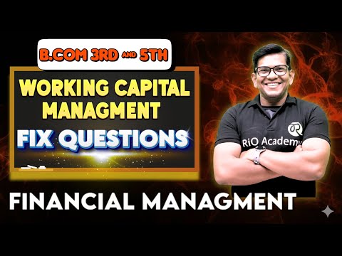B.com 3rd Sem Financial management | working capital Fix questions | #bcom5thsem #financemanagement