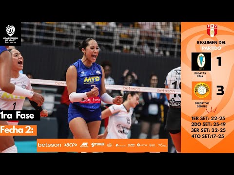 Liga Peruana de Vóley Betsson - 1ra etapa/Fecha 2: #regataslima 1-3 #deportivogéminis