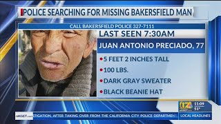 Bakersfield police search for missing 77-year-old man with dementia