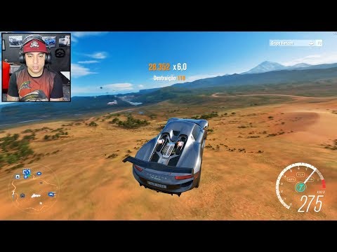 ARREMESSO DE CARROS - LEITE QUENTE NÃO SABE MAIS VOAR! RS - FORZA HORIZON 3 PORSCHE 918 SPYDER