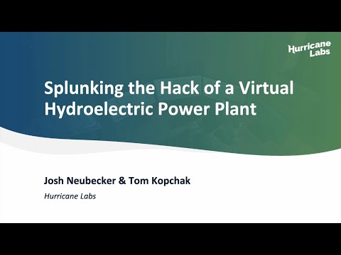 Splunking the Hack of a Virtual Hydroelectric Power Plant