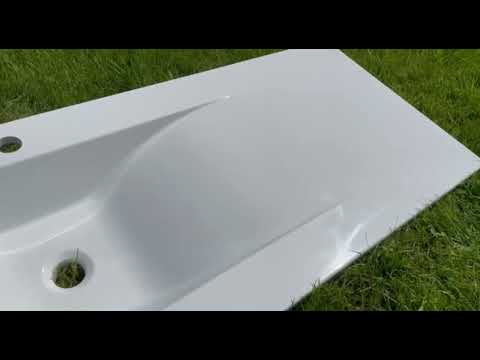 Напольная тумба 100 см под стиралку Каролина с раковиной Snail Феникс 1000KMN159L - фото 1 - id-p2133408632