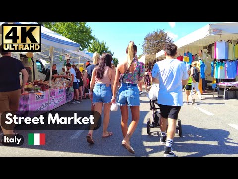 Italian Street Market 4K | Omegna San Vito Festival | Local Food, Crafts & Atmosphere
