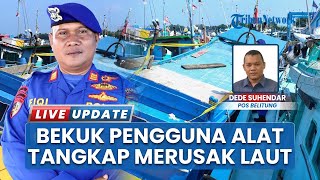 Gunakan Alat Tangkap Merusak Laut, Satpolairud Polres Belitung Tangkap Kapal DPB I Pengguna Jaring