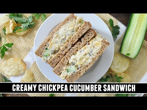 CREAMY Chickpea Cucumber Sandwich | HEALTHY 10 Minute Recipe