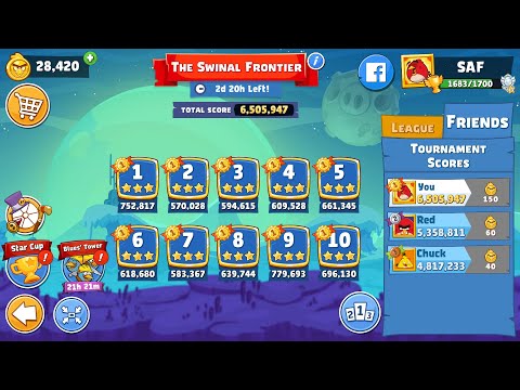 Angry Birds Friends. The Swinal Frontier. All levels 3 stars. Passage from Sergey Fetisov