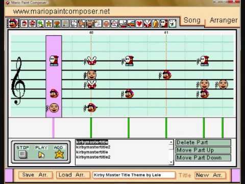 Kirby Master Title Theme - Kirby Mass Attack on Mario Paint Composer
